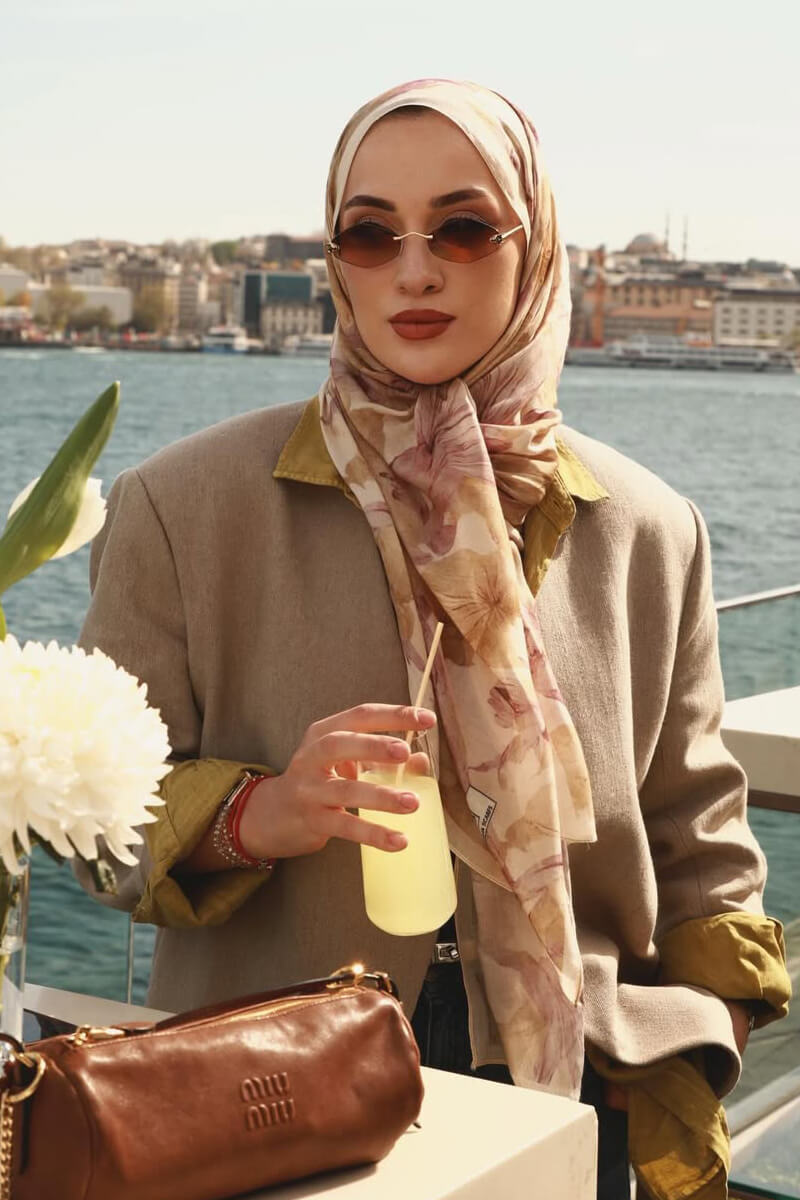 Matcha Rami Şal - Pembe Sarı