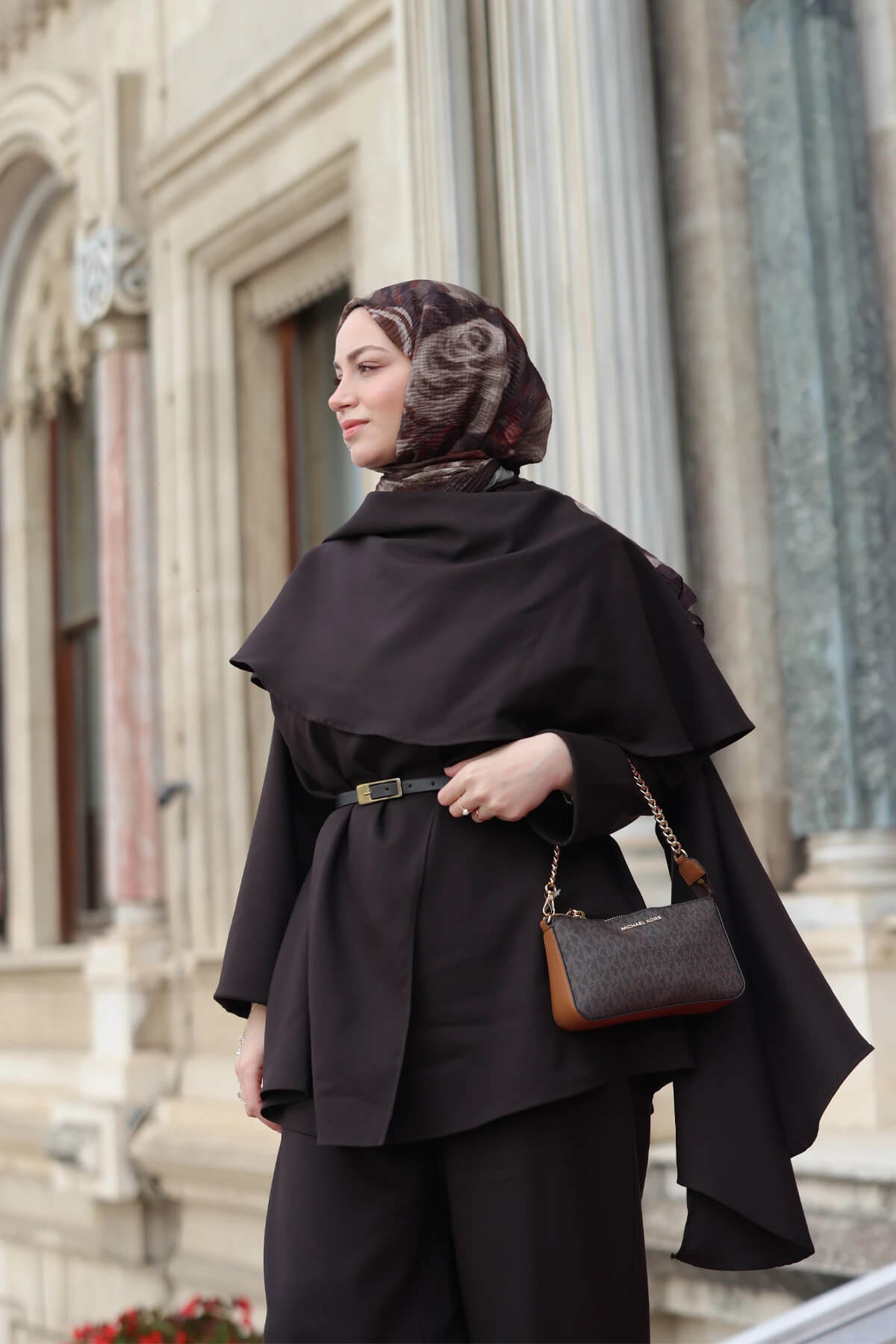 Soft Glow Müslin Şal - Acı Kahve