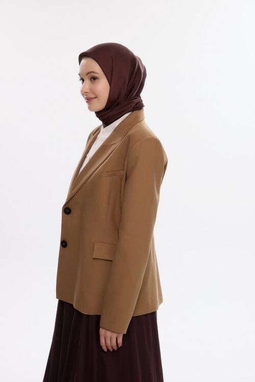 Abiye Saten Janjan Eşarp - Kahve - Camellia Scarfs (1)