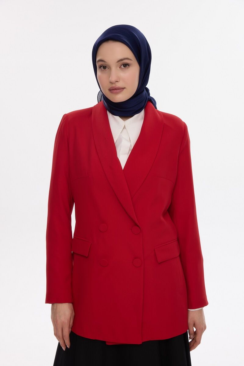 Abiye Saten Janjan Eşarp - Lacivert - 2