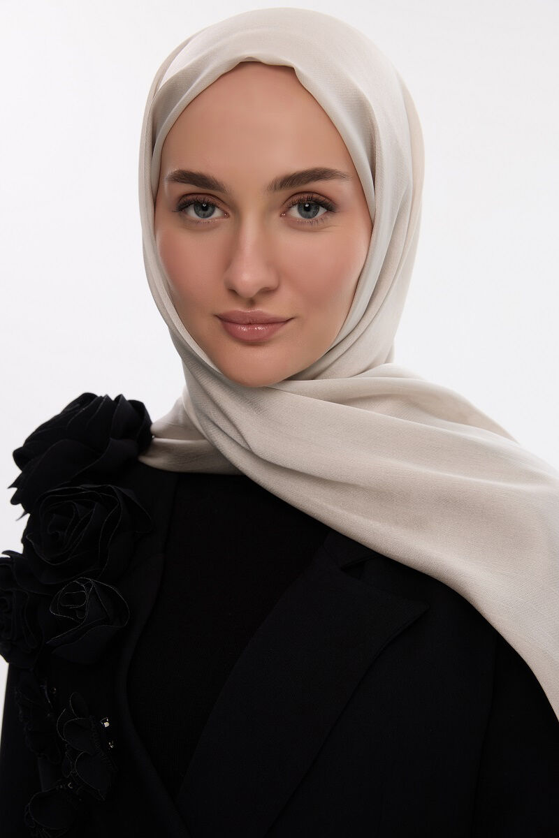 Abiye Saten Janjan Şal - Dut - 1