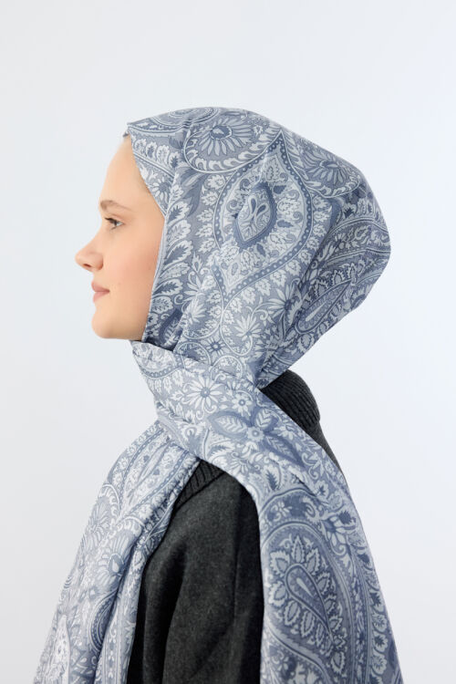 Allica Desen Şal - Füme - Camellia Scarfs