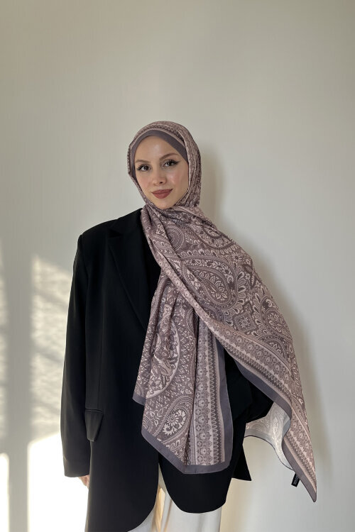 Allica Desen Şal - Gül Kurusu 
