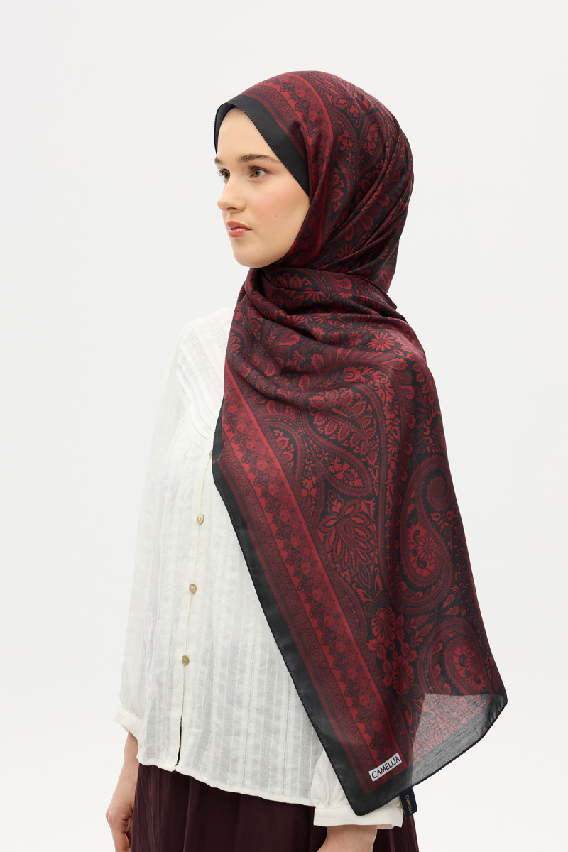 Allica Desen Şal - Kırmızı - 3