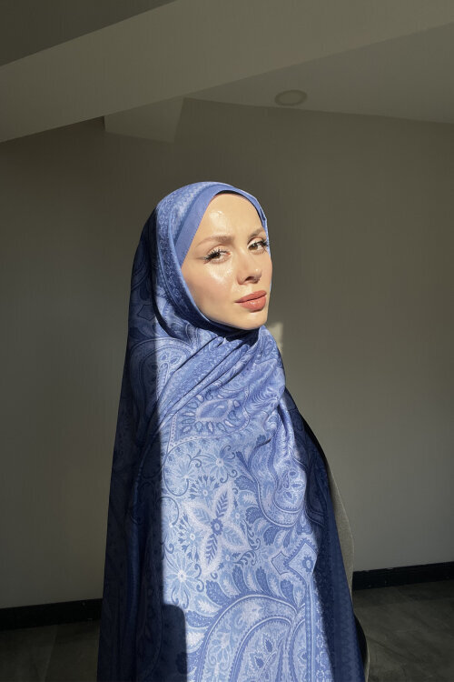 Allica Desen Şal - Morcivert 