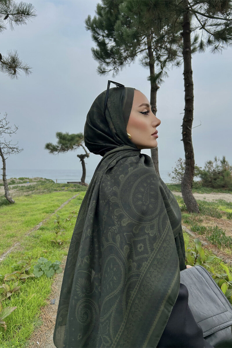 Allica Desen Şal - Yeşil - 2