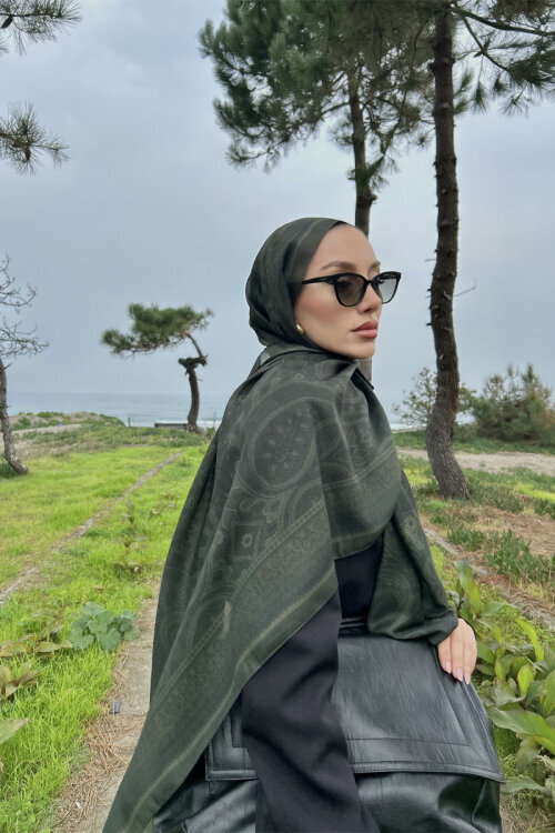 Allica Desen Şal - Yeşil - Camellia Scarfs