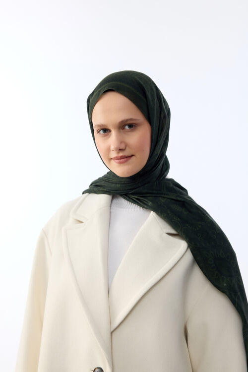 Allica Desen Şal - Yeşil 