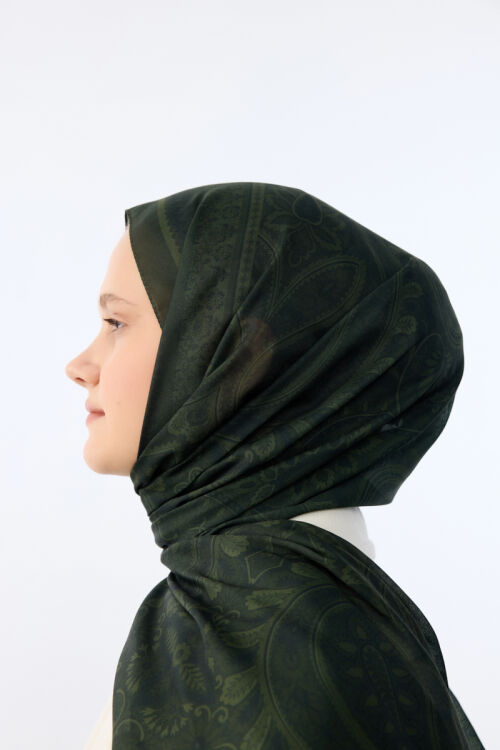Allica Desen Şal - Yeşil - Camellia Scarfs (1)