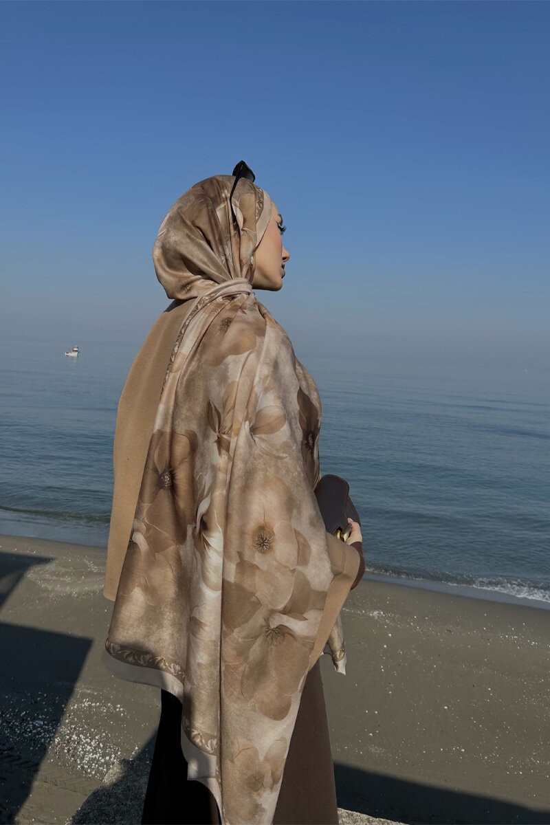 Allica Desen Soft Şal - Kum - 3