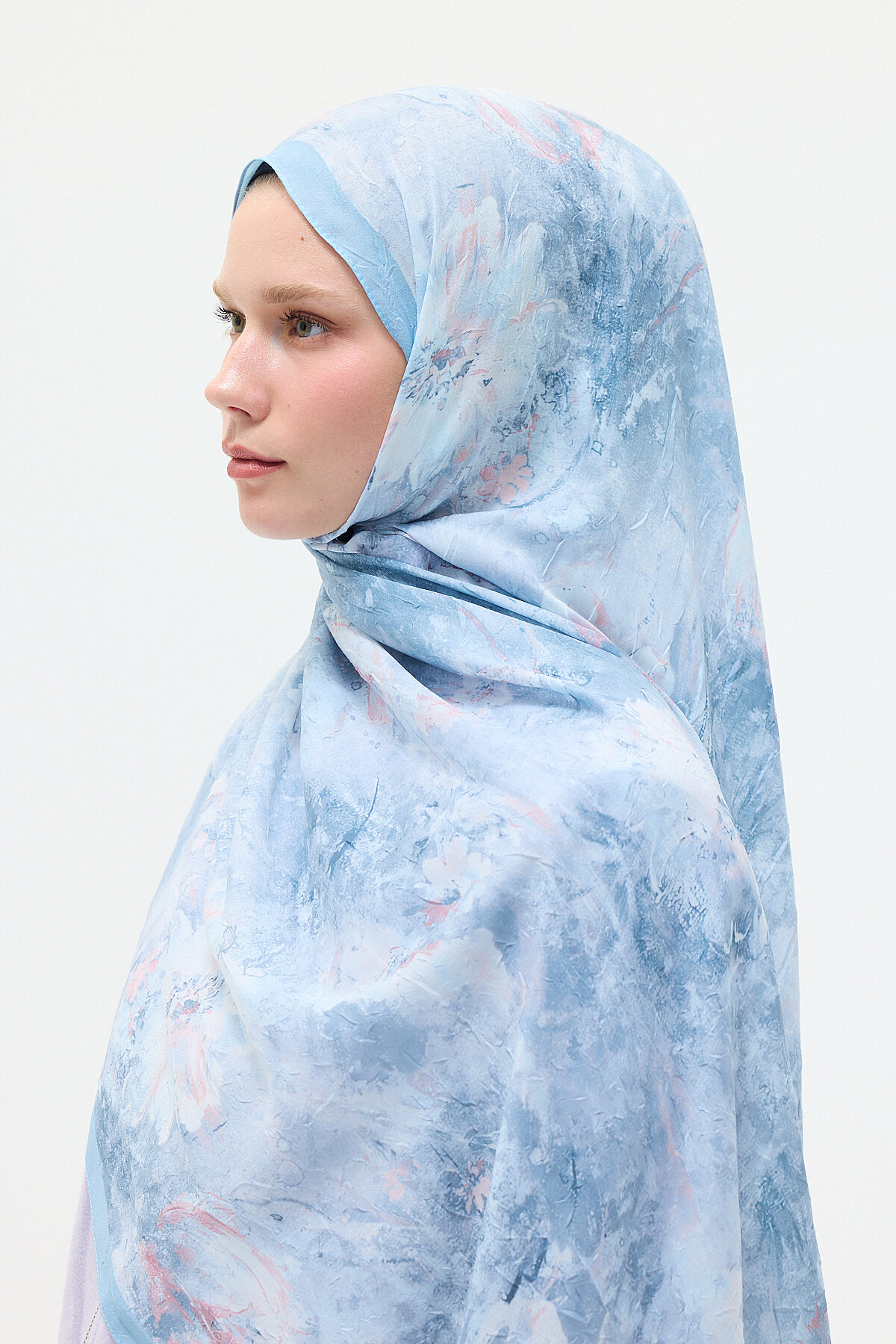 Amora Kraş Şal - Mavi - Camellia Scarfs (1)