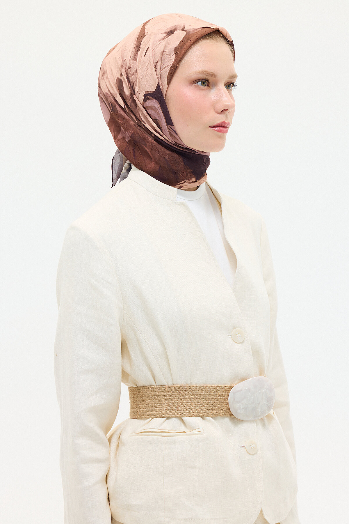 Aria Kraş Eşarp - Acı Kahve - Camellia Scarfs