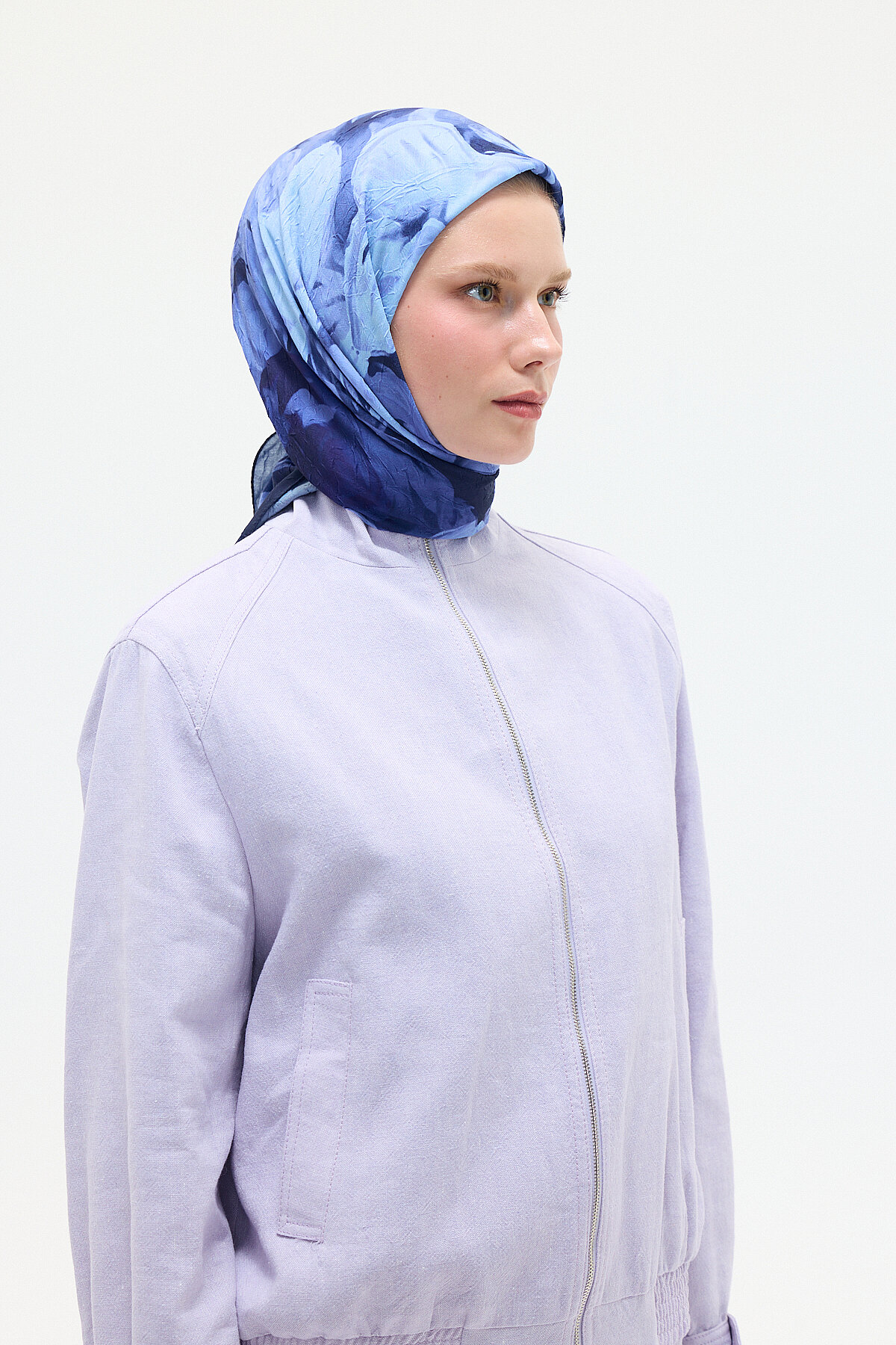 Aria Kraş Eşarp - Lacivert - Camellia Scarfs