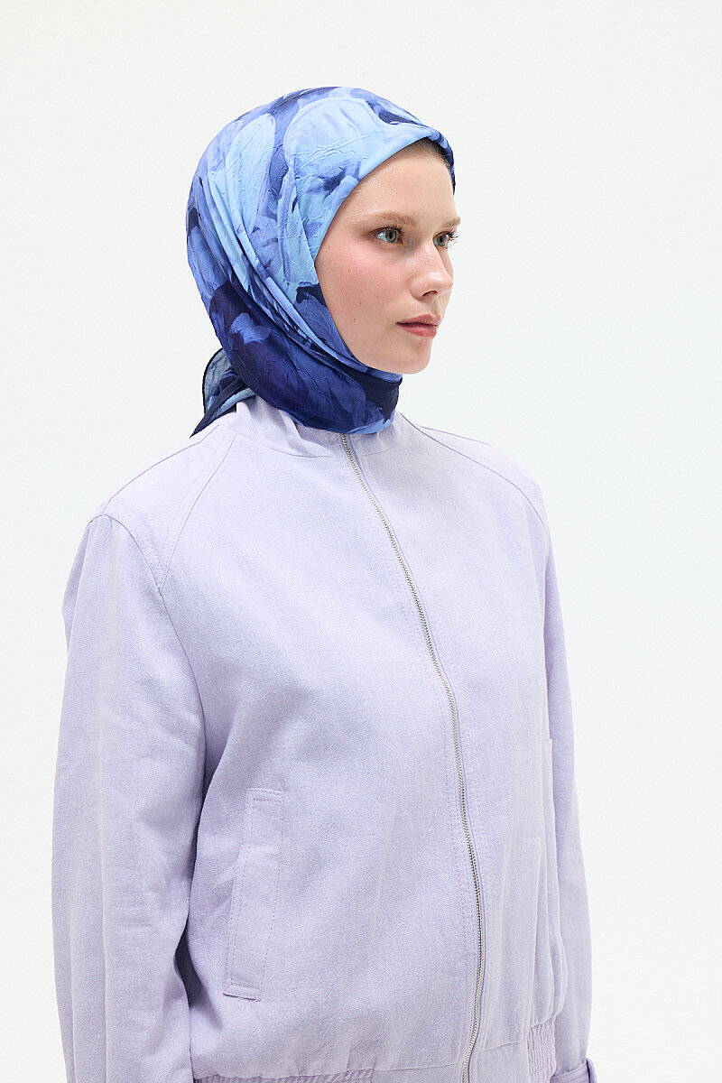 Aria Kraş Eşarp - Lacivert - 1