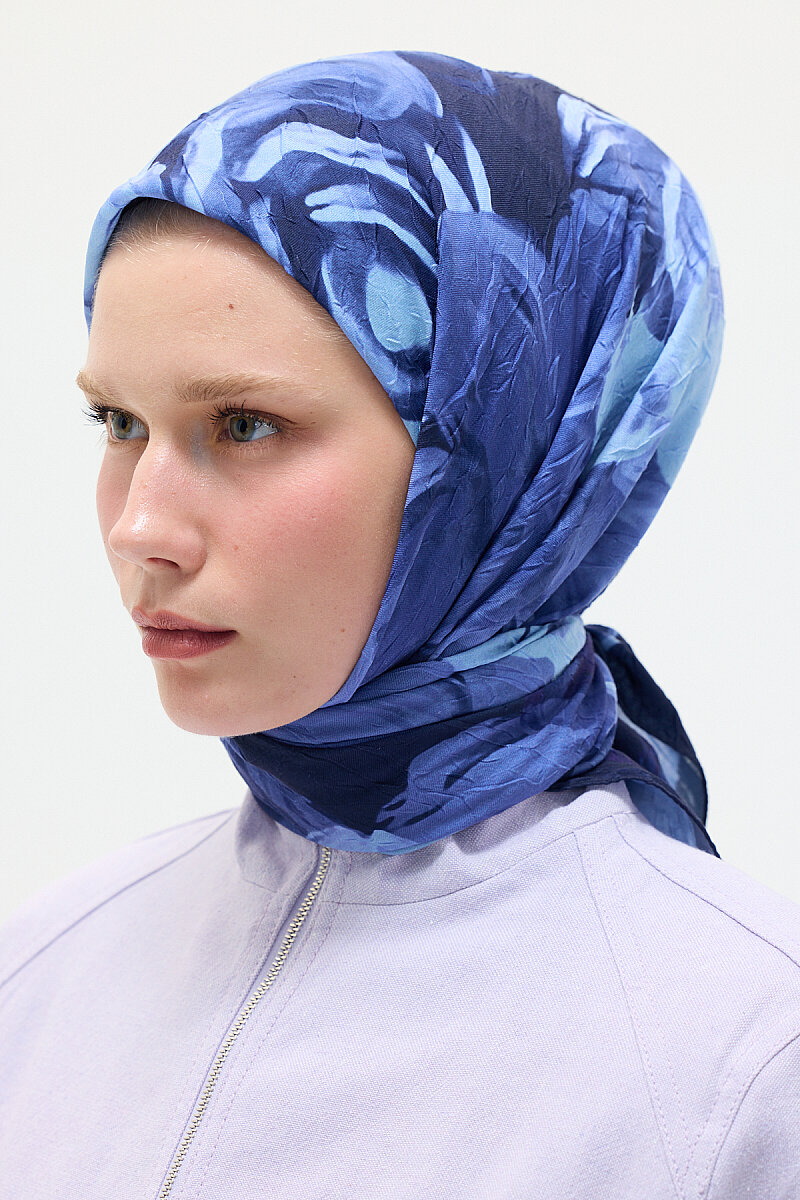 Aria Kraş Eşarp - Lacivert - 3