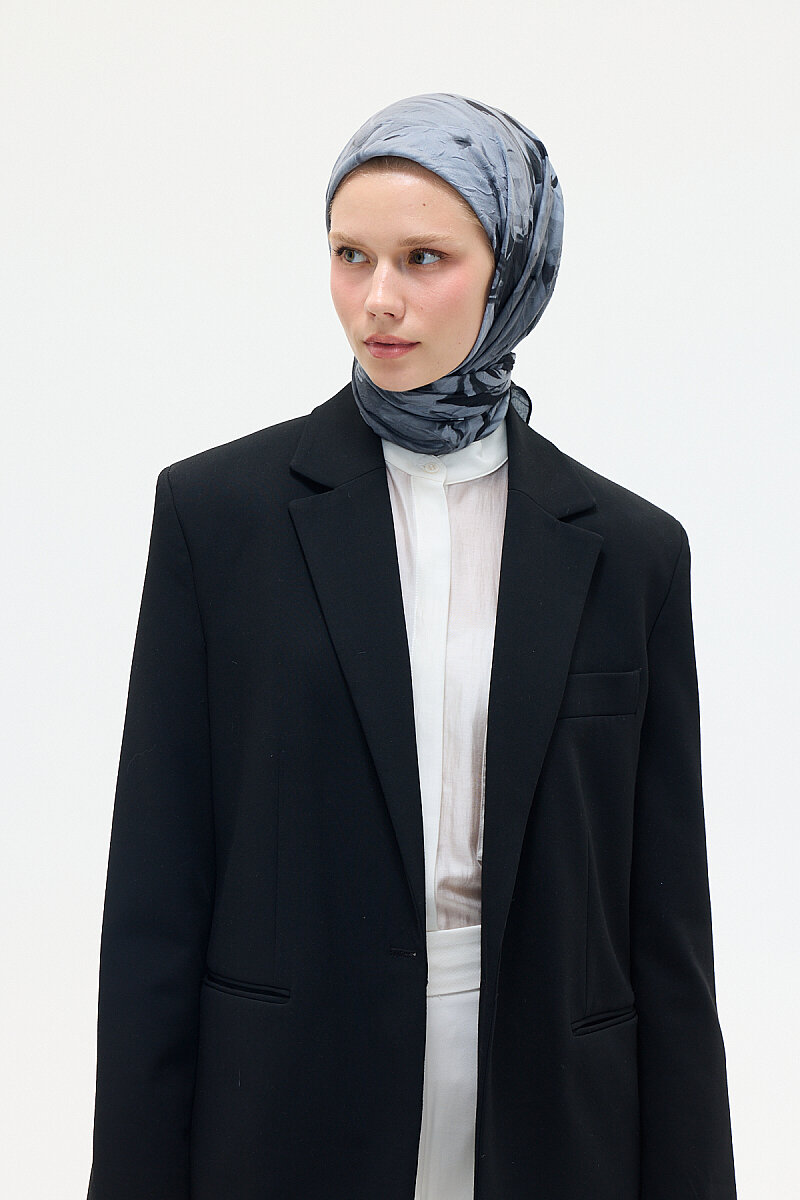 Aria Kraş Eşarp - Siyah - 1
