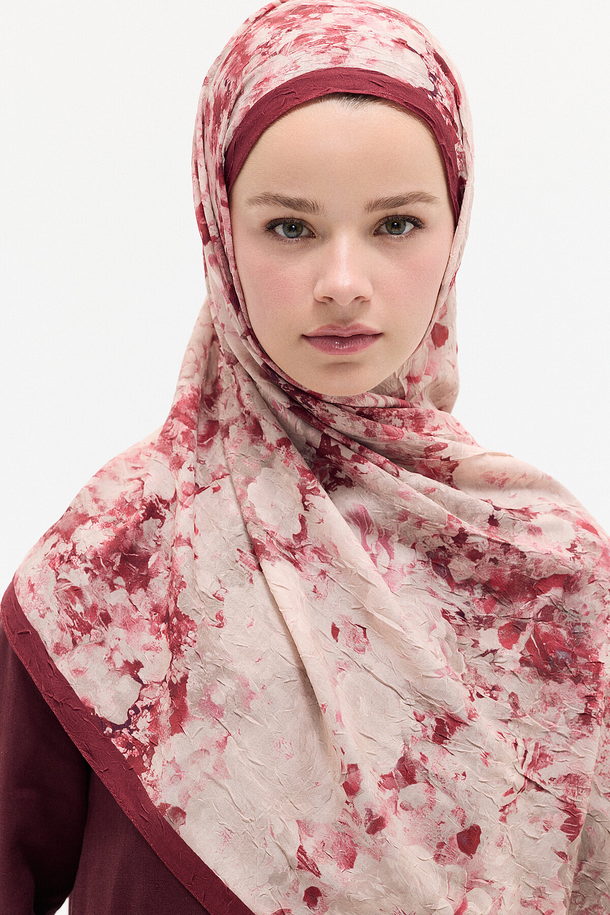 Atlantis Kraş Şal - Bordo - Camellia Scarfs (1)