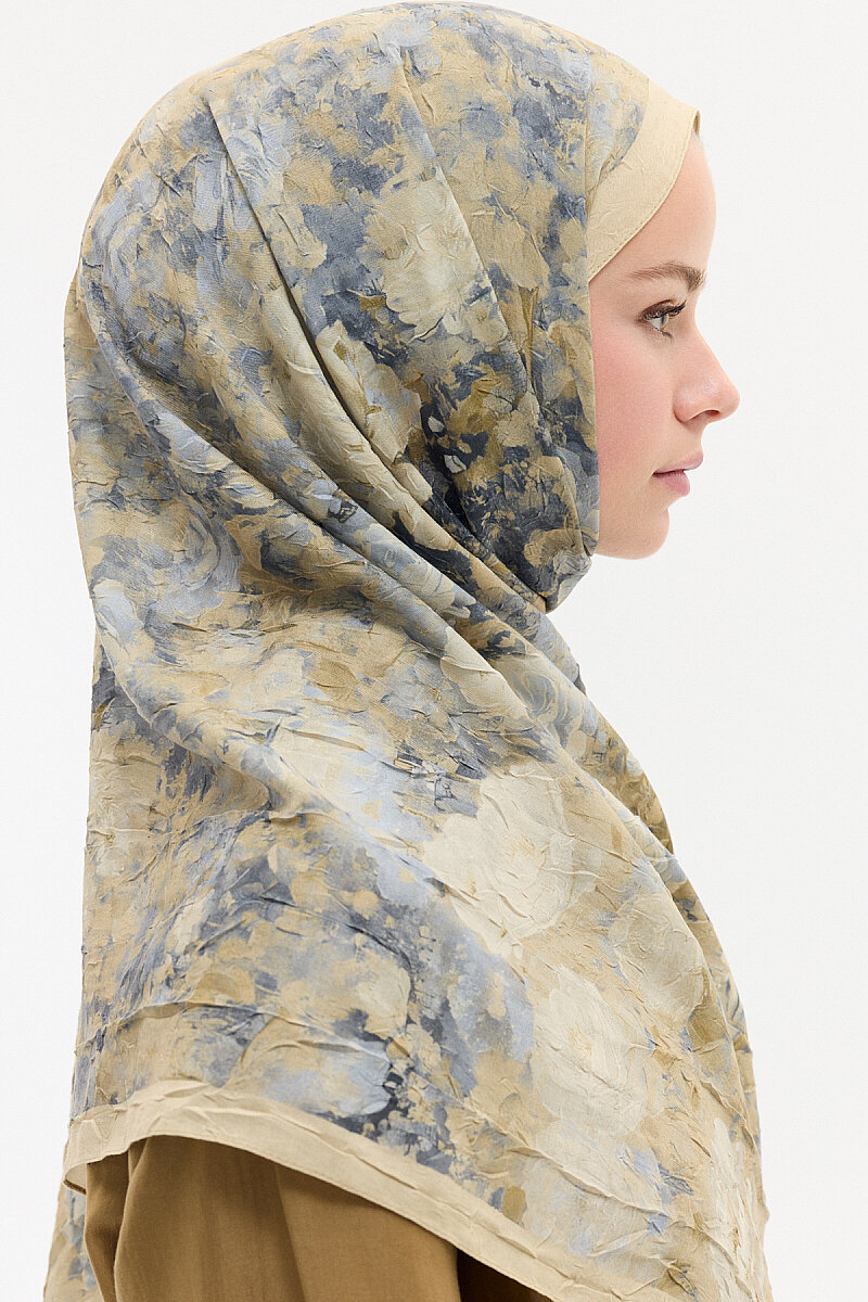 Atlantis Kraş Şal - Sarı-Gri - 3