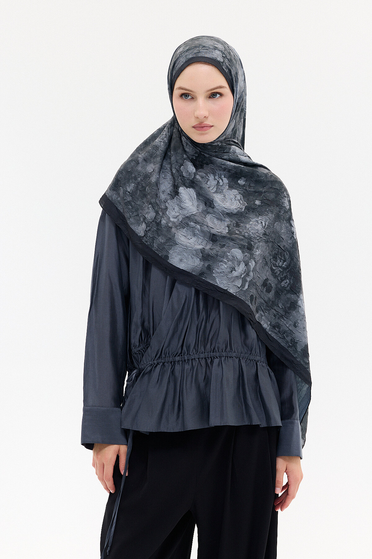 Atlantis Kraş Şal - Siyah - Camellia Scarfs