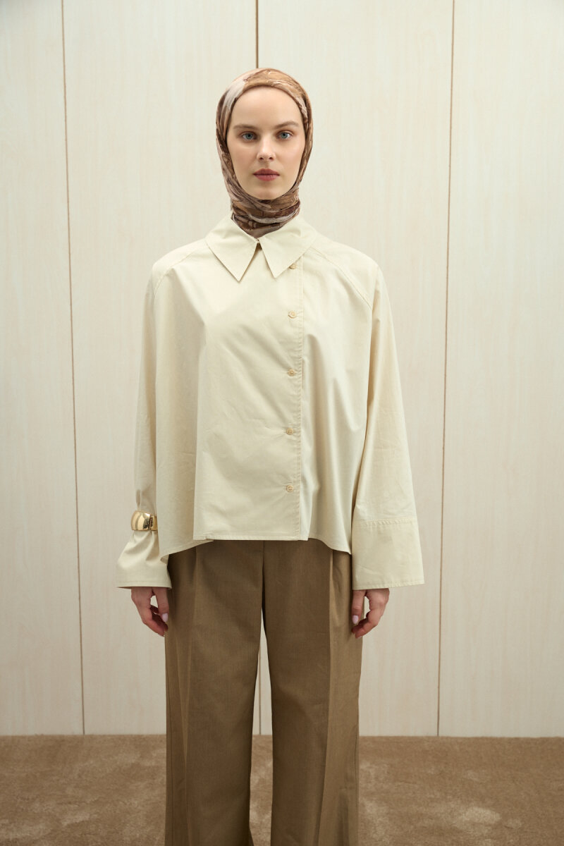 Aura Kraş Eşarp - Bej - 2