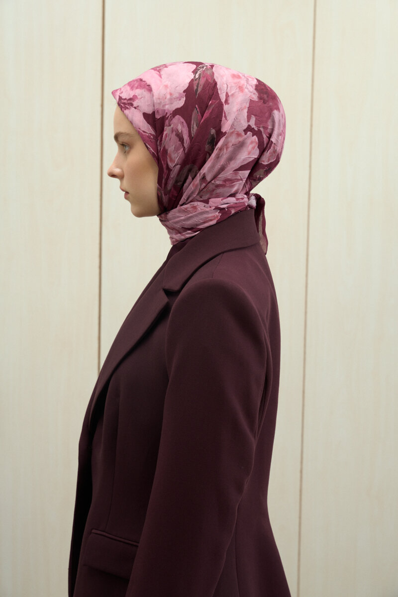 Aura Kraş Eşarp - Mürdüm - 4