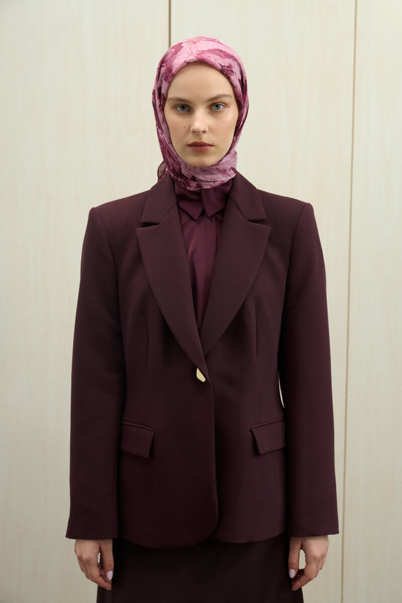 Aura Kraş Eşarp - Mürdüm - 3