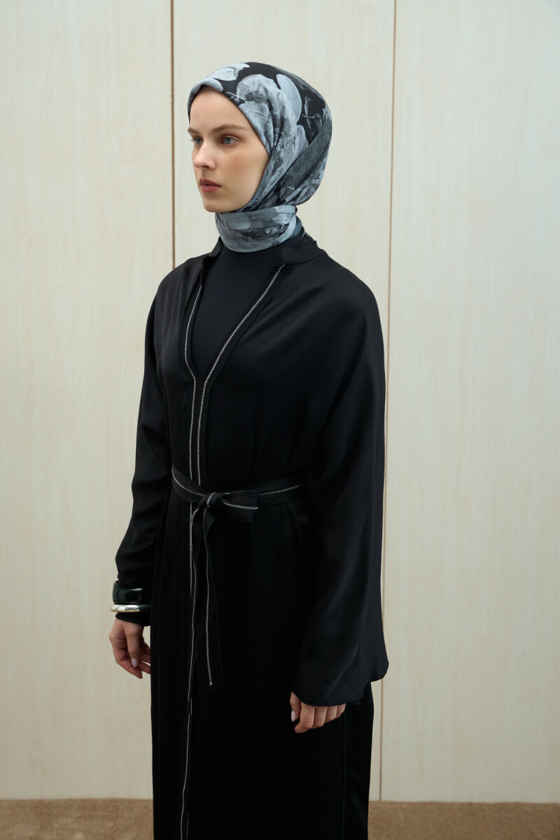 Aura Kraş Eşarp - Siyah - 2