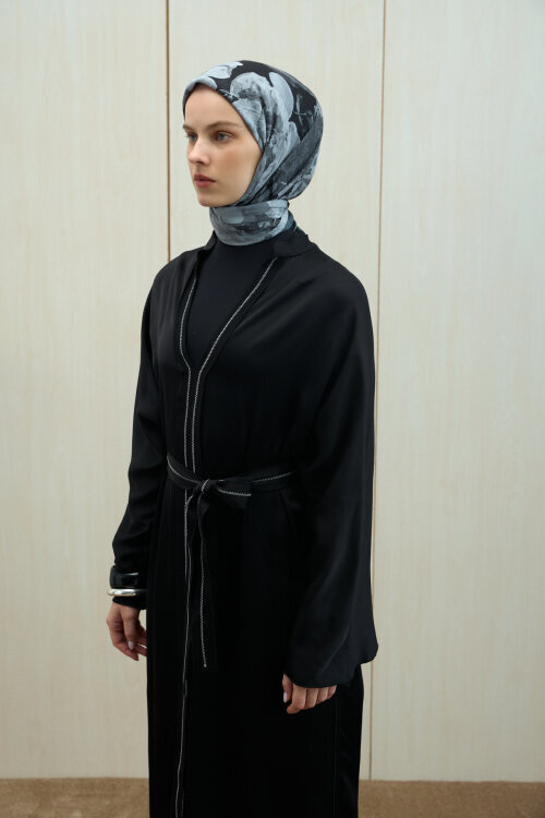 Aura Kraş Eşarp - Siyah - Camellia Scarfs (1)