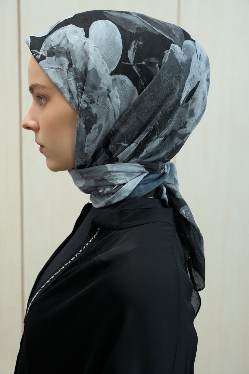 Aura Kraş Eşarp - Siyah - 3