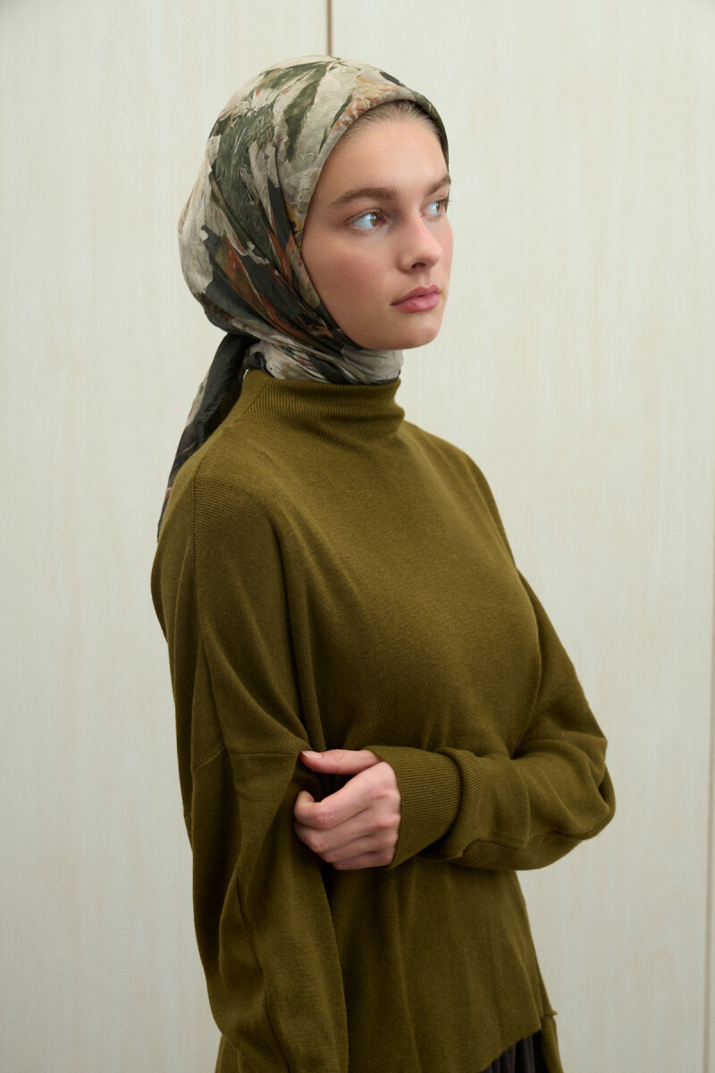 Aura Kraş Eşarp - Yeşil - 3