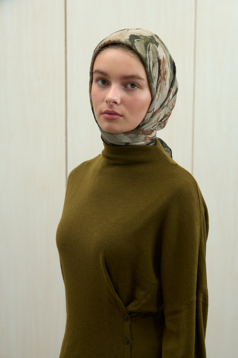 Aura Kraş Eşarp - Yeşil - 4