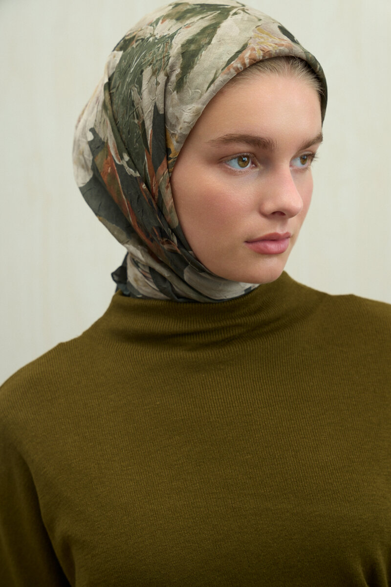 Aura Kraş Eşarp - Yeşil - 2