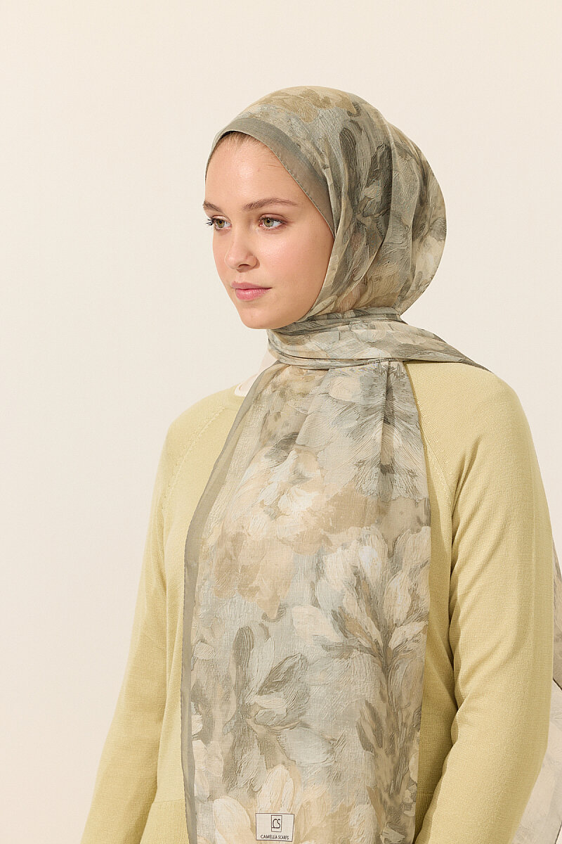 Aveline Soft Pamuk Şal - Çağla - 3