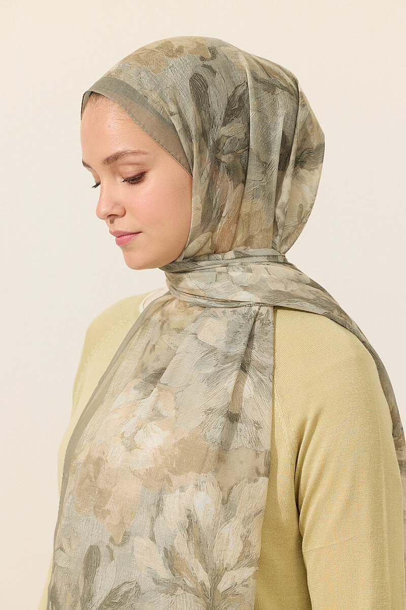 Aveline Soft Pamuk Şal - Çağla - 4