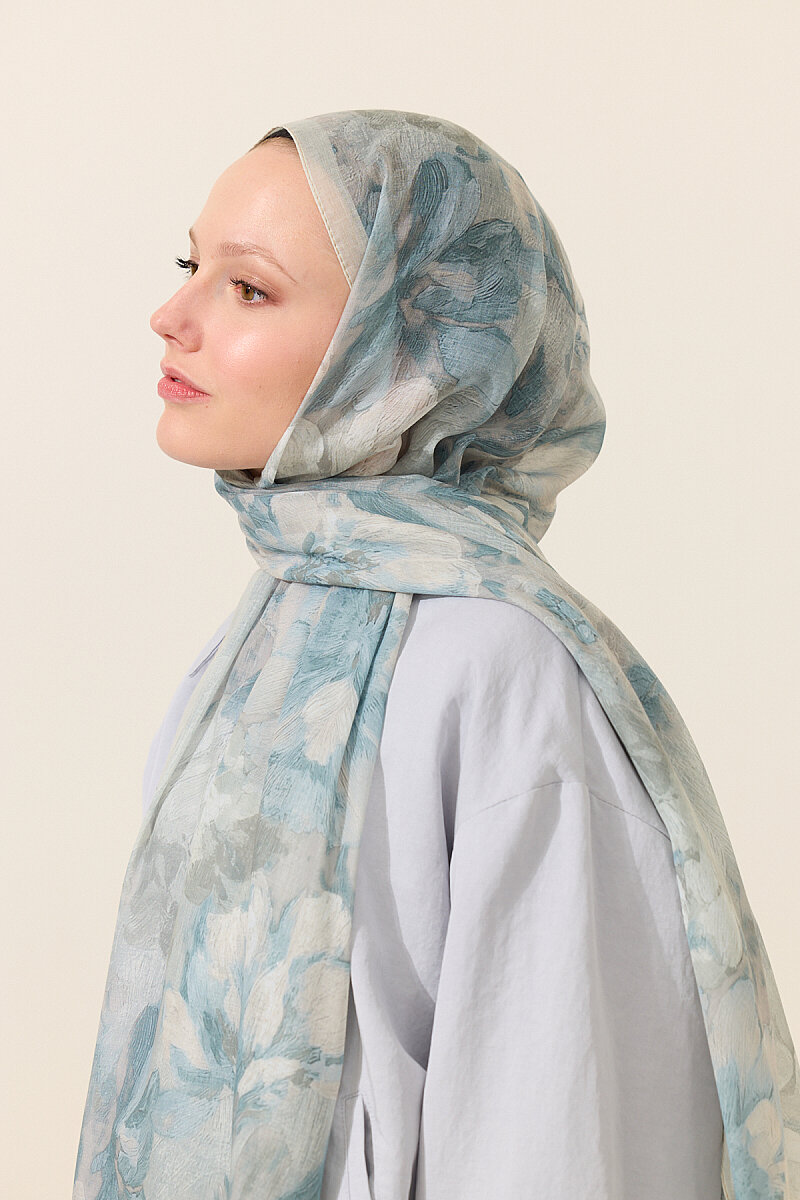 Aveline Soft Pamuk Şal - Mint - 3