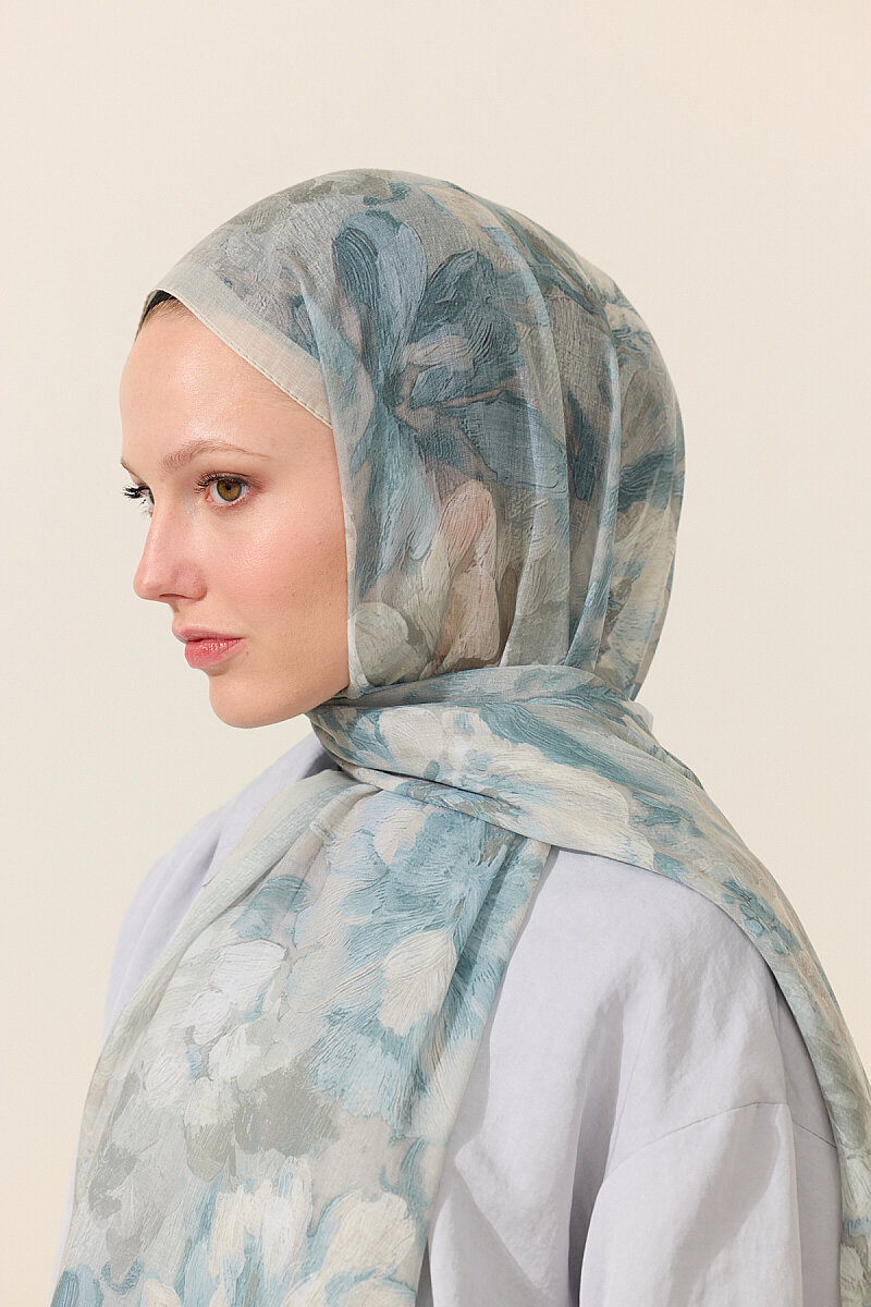 Aveline Soft Pamuk Şal - Mint - 4