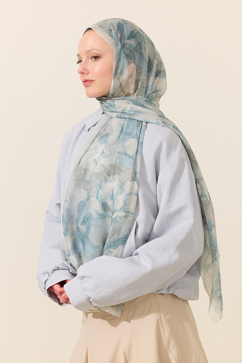 Aveline Soft Pamuk Şal - Mint - 2