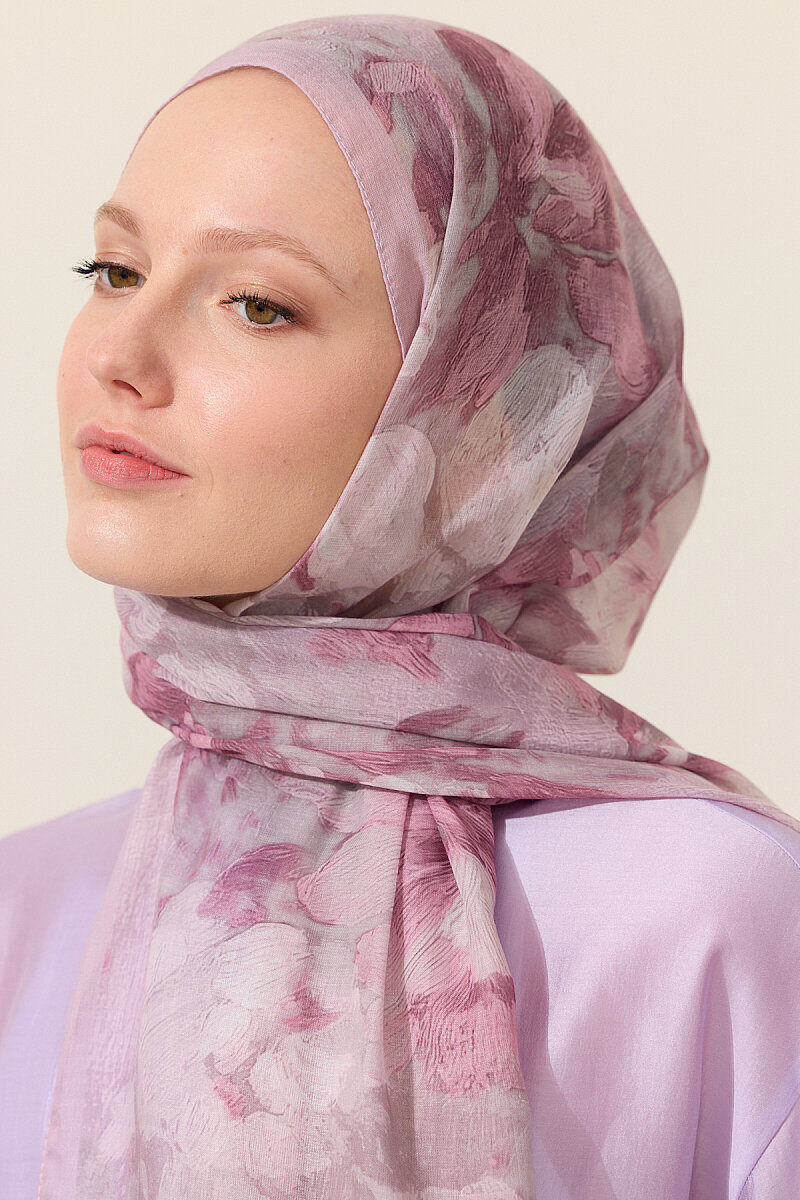 Aveline Soft Pamuk Şal - Pembe - 4