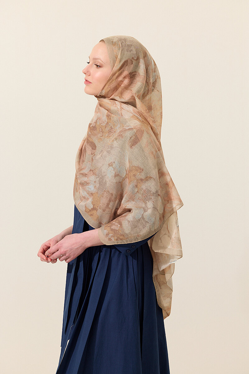 Aveline Soft Pamuk Şal - Somon - 3