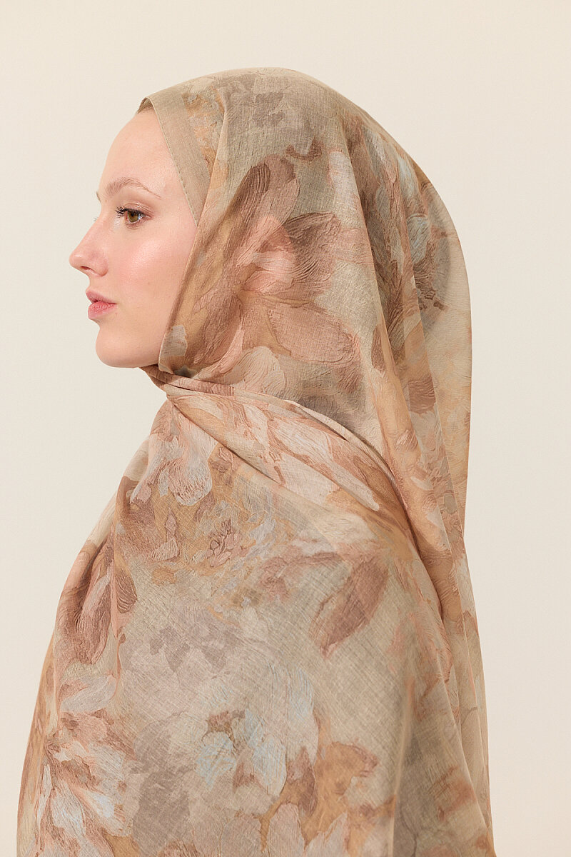 Aveline Soft Pamuk Şal - Somon - 4