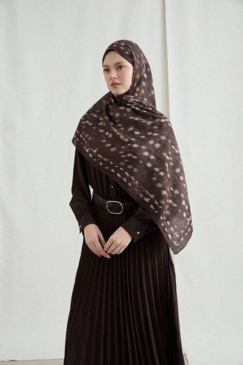 Bambi Kraş Şal - Acı Kahve - Camellia Scarfs (1)