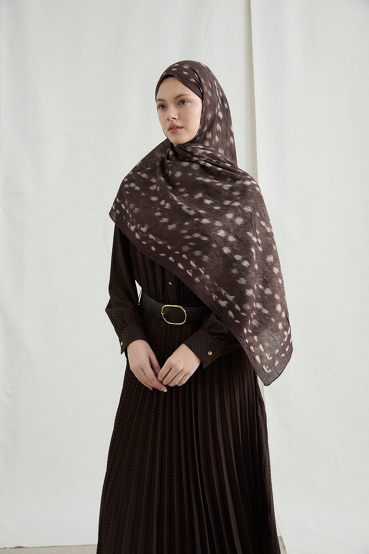 Bambi Kraş Şal - Acı Kahve - Camellia Scarfs