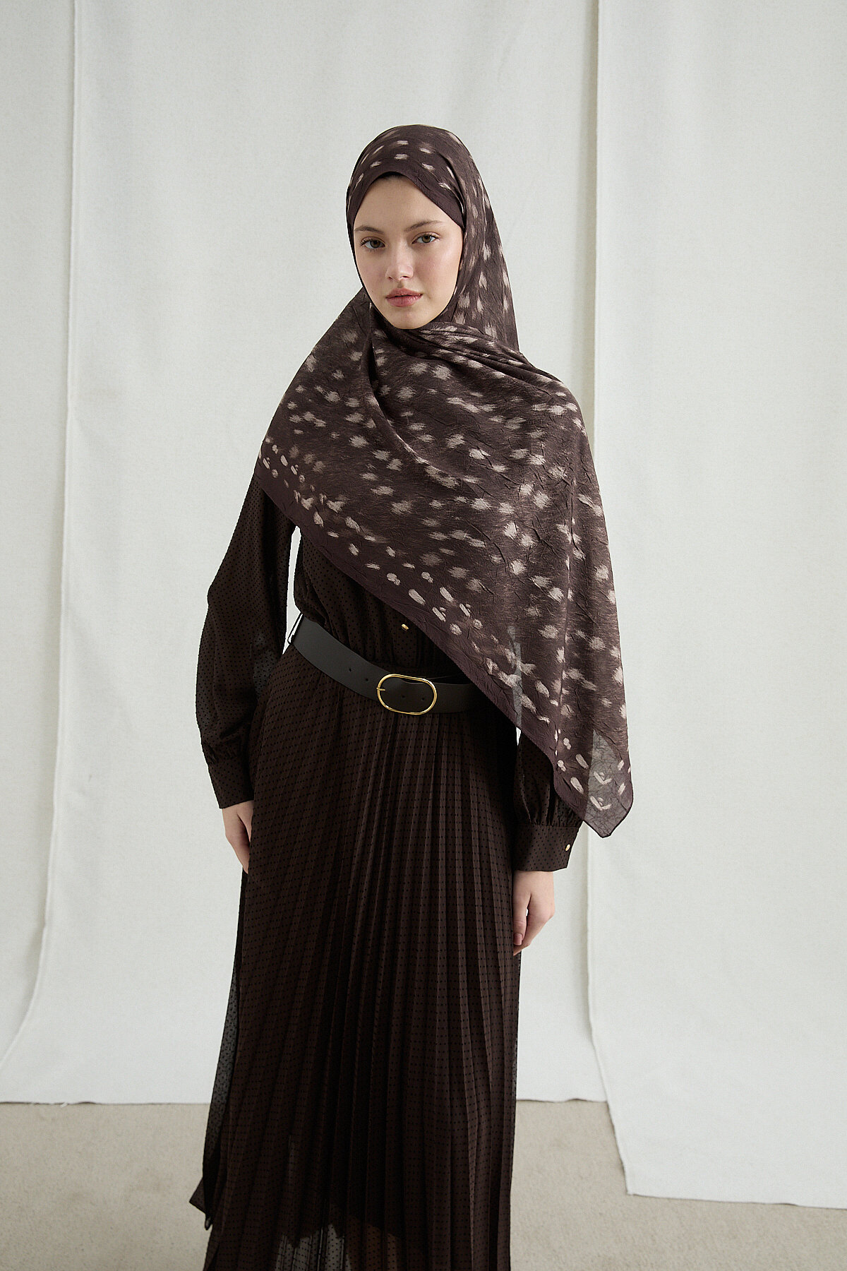 Bambi Kraş Şal - Acı Kahve - Camellia Scarfs (1)
