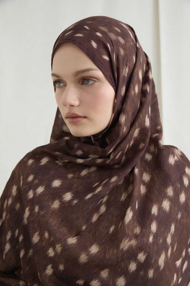 Bambi Kraş Şal - Kahve - 4