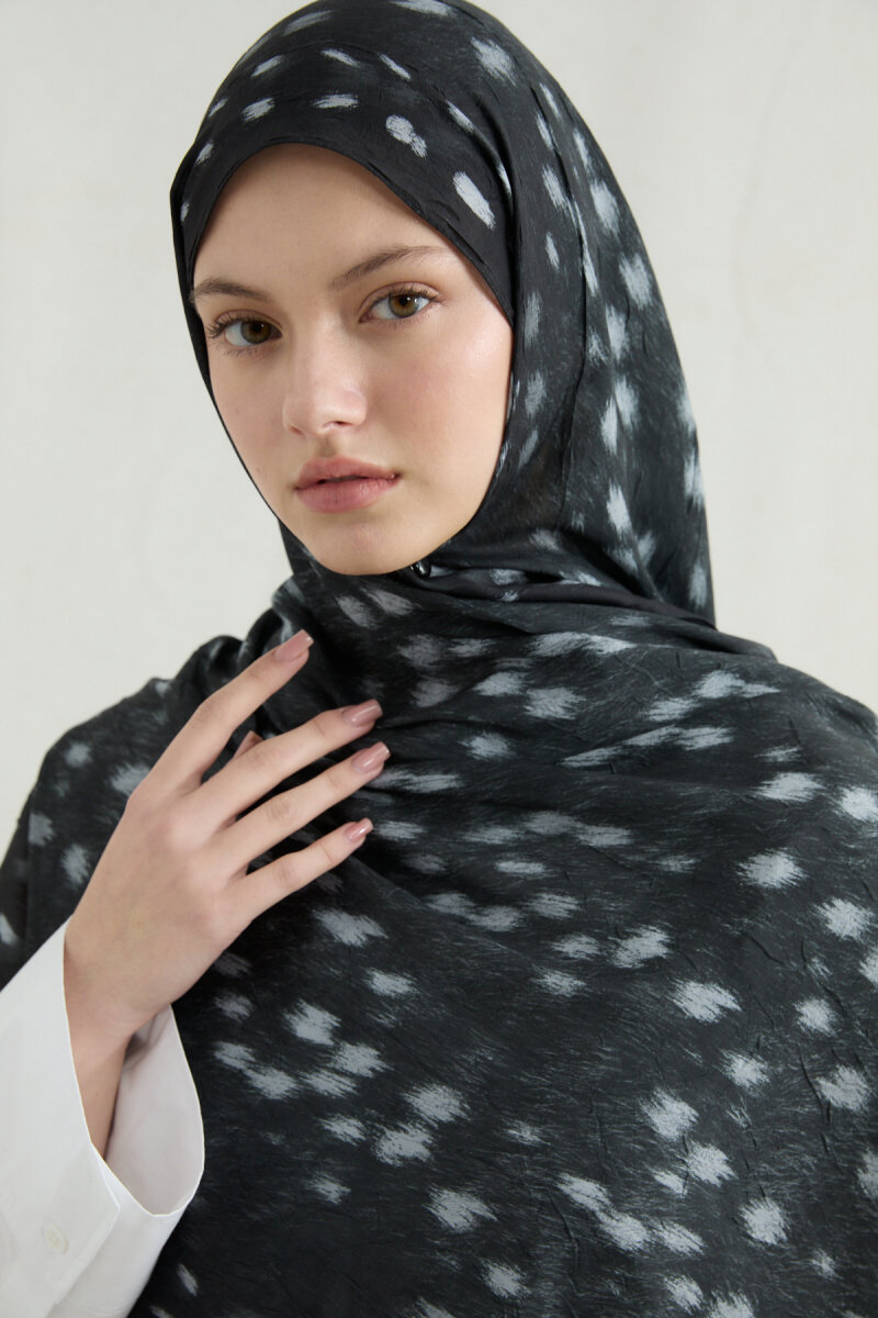 Bambi Kraş Şal - Siyah - 3