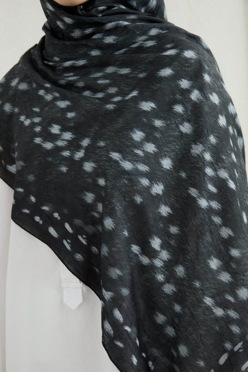 Bambi Kraş Şal - Siyah - 4