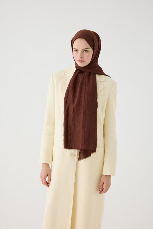 Bambu Kraş Şal - Acı Kahve - Camellia Scarfs