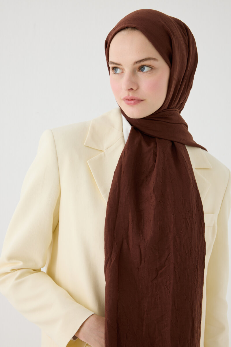 Bambu Kraş Şal - Acı Kahve - 3