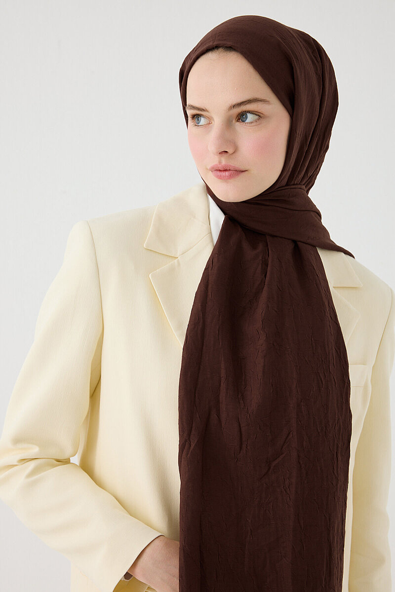 Bambu Kraş Şal - Acı Kahve - 3