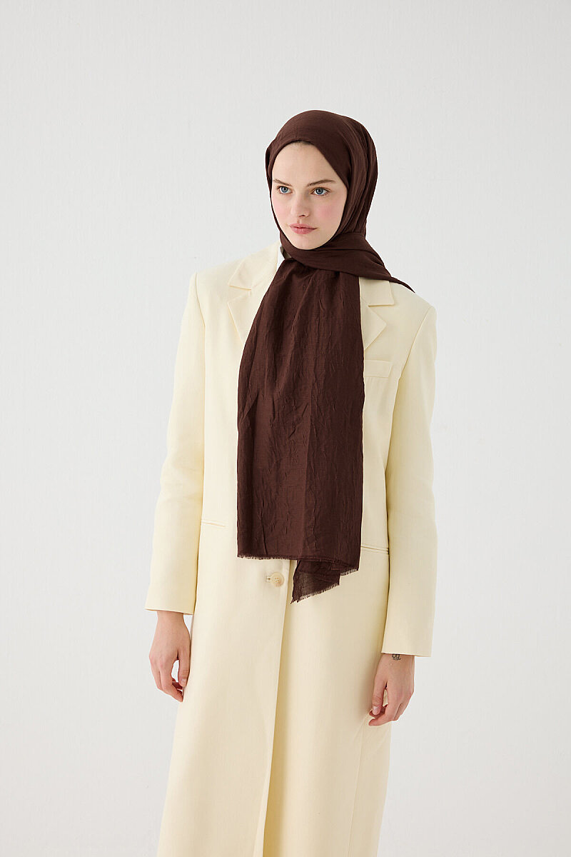 Bambu Kraş Şal - Acı Kahve - 4